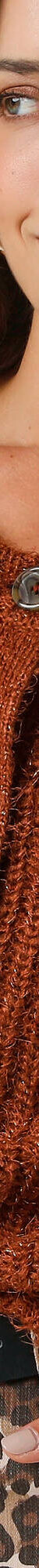 Vest in patenttricot met glansdraad (chocolade) Vest in patenttricot met glansdraad (chocolade)
